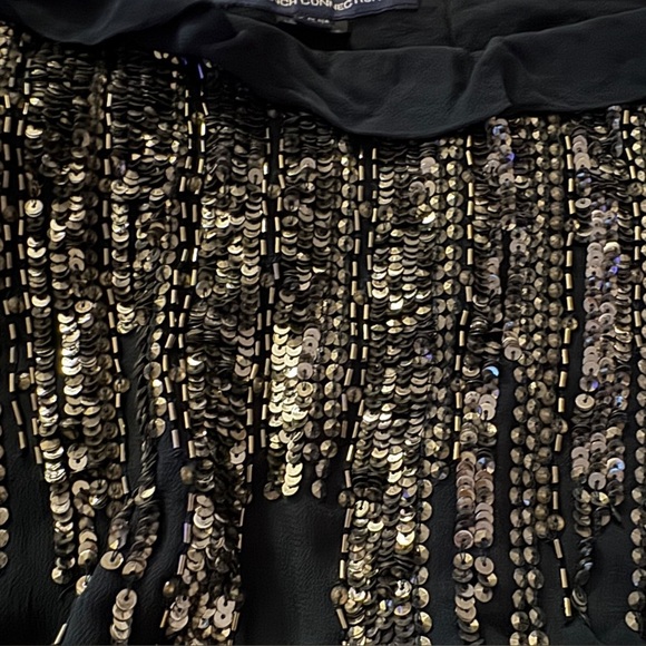 French Connection Blue Sequin Mini Dress Sz 2 Cocktail Party - Picture 4 of 6